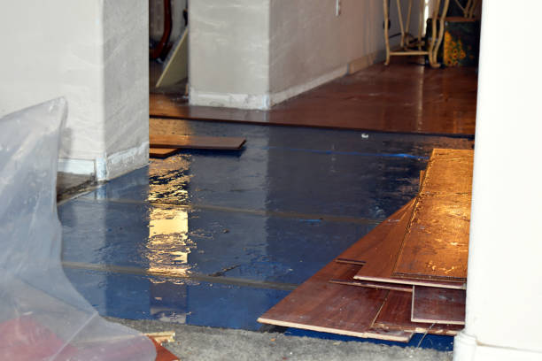 Professional Burst Pipe Cleanup technician working in Bradley, OK